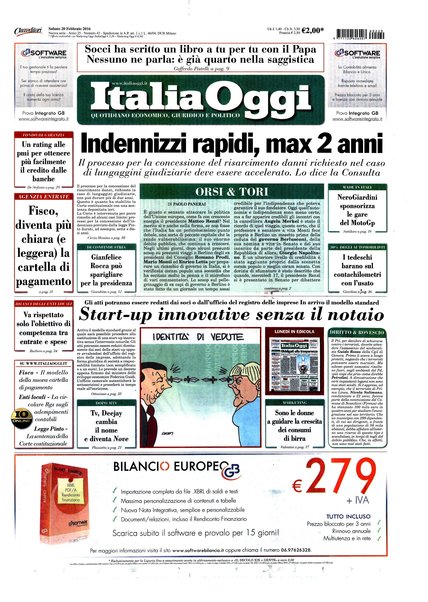 Italia oggi : quotidiano di economia finanza e politica